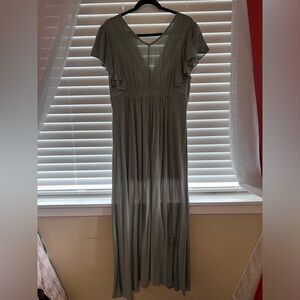 Baltic Born, Large, Jennifer Sage Deep V Maxi Dress